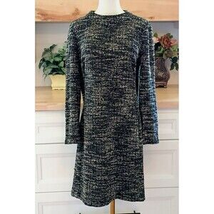 CHAPS Women's Sweater Dress Long Sleeve Size 16 Black Casual